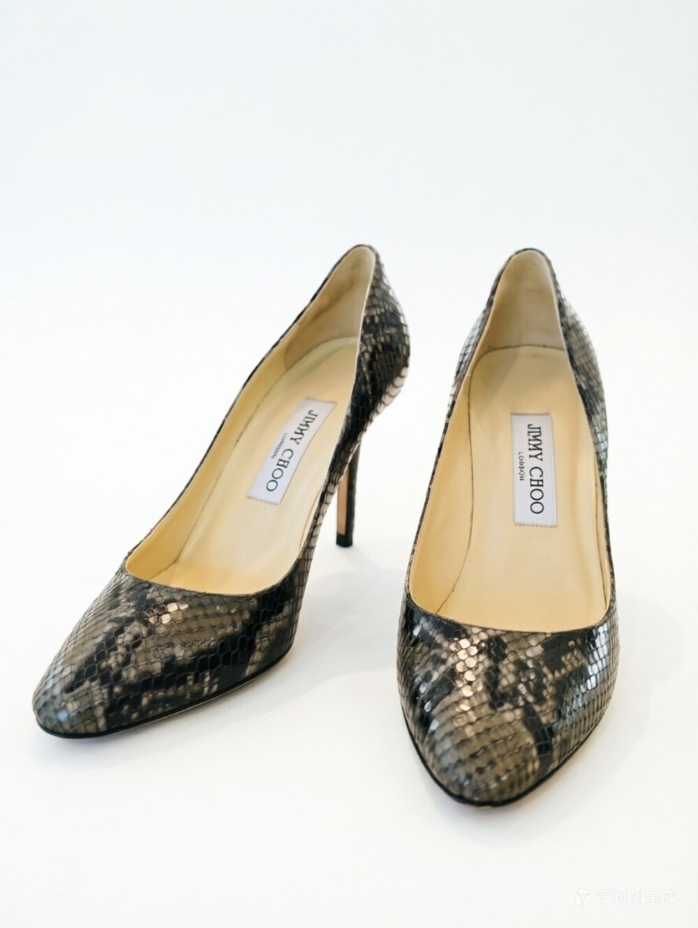 Jimmy Choo python pointed toe pumps